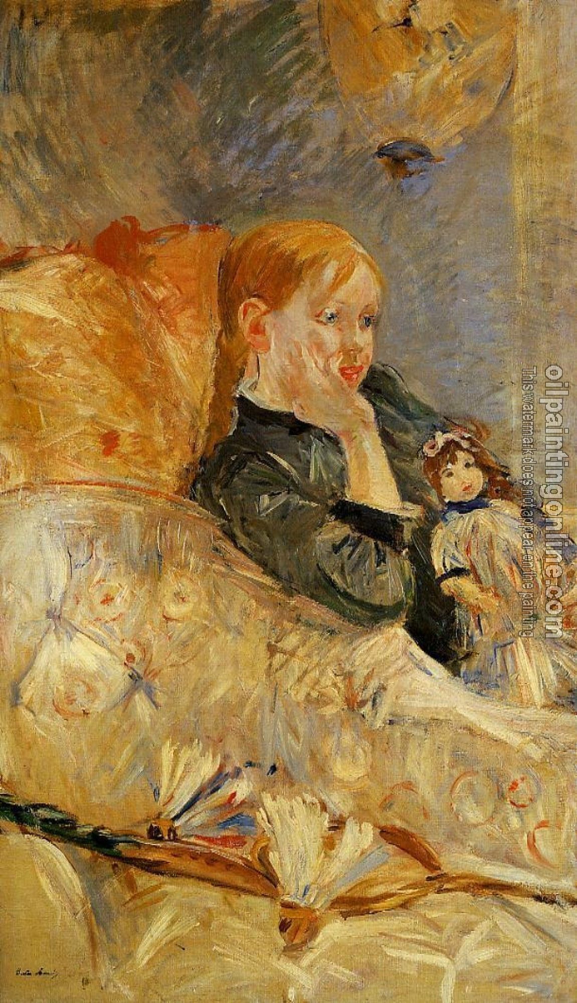 Morisot, Berthe - Little Girl with a Doll